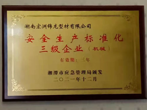 安全生產(chǎn)標(biāo)準(zhǔn)化三級(jí)證書(shū)